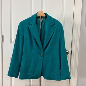 Coldwater Creek Women’s Teal Single-Button Blazer Jacket